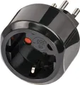 Produktbild: Reiseadapter, Eurobuchse auf Schweiz/CH-Stecker, schwarz