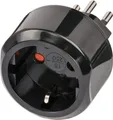 Produktbild: Reiseadapter, Eurobuchse auf Schweiz/CH-Stecker, schwarz