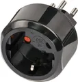 Produktbild: Brennenstuhl 1508642 Power plug adapter Type J  (CH) Black CH/Aufsatz DE Sic ~E~