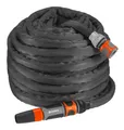 Produktbild: Gardena Textilschlauch Liano Set 30m: flexibler und robuster Gartenschlauch aus Textilgewebe, Schlauch ideal für Balkon und Terrasse, kein Knicken oder Verdrehen, schwarz/anthrazit/orange (18438-20)