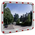Produktbild: vidaXL Verkehrsspiegel Überwachungsspiegel Sicherheitsspiegel Panoramaspiegel Konvex Viereckig 60×80 cm mit Reflektoren