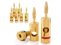 Produktbild: deleyCON deleyCON 8x Bananenstecker 24K vergoldet schraubbar Kabel Boxen Audio-Kabel
