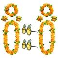 Produktbild: Hawaii Blumenkette 10 Stück Hawaii Kette Blumen Ananas Kostüm Sonnenbrille Set mit Armbänder Stirnbänder and Halsketten Hawaii Deko für Beach Aloha Luau Party Accessoires