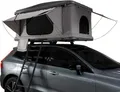 Produktbild: Hartschalen Autodachzelt Dachzelt Box für 2-3 Personen Grau ABS 3-15 Sekunden Pop-Up 3000mm Wasserdicht Auto PKW Outdoor Camping Leiter 5,5cm Matratze Stiefeltaschen GRATIS Netz & Solar Taschenlampe