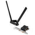 Produktbild: ASUS PCE-BE92BT WiFi 7 PCI-E Adapter (2 Externe Antennen und magnetisierter Sockel, unterstützt 6GHz Band, 320MHz, Bluetooth 5.4, WPA3 Netzwerksicherheit)
