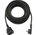 Produktbild: Brennenstuhl Brennenstuhl 10m Verlängerungskabel mit Flachstecker Akku Brennenstuhl Verlängerungskabel, 1x Winkel-Flachstecker (230 Volt V), Robuste schwarze Ausführung, CO2-neutraler Versand