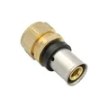 Produktbild: Pipetec Pressfitting Verschraubung Übergang 16x2 mm Verbundrohr auf 15mm Kupferrohr TH Kontur, DVGW, TH-Profil
