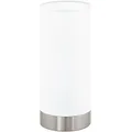 Produktbild: Weiß Nickel Moderne Tischlampe Nachtlampe 1x60W/E27 x10x21,5 [cm]
