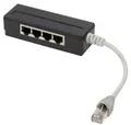 Produktbild: LogiLink RJ45-Splitter, 4-fach, Farbe: schwarz, geschirmt
