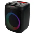 Produktbild: PEAQ Party Speaker Box in schwarz mit Bluetooth und Aux Kabel
