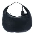 Produktbild: abro Leather Piuma Weaving Hobo Bag Nana Schultertasche Schlüsselanhänger Navy