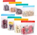 Produktbild: Joyoldelf 8 Stück Zip Lebensmittel Beutel PEVA Gemüsebeutel Sandwichbeutel