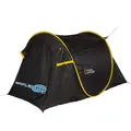 Produktbild: National Geographic Iglu-Campingzelt für 2 Personen | Einfach zu montieren mit schnellem Pop-Up | Wasserdicht, Sonnenschutz, 3 Ventilationspunkte | Schwarz und Gelb