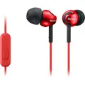 Produktbild: Sony Kopfhörer MDR-EX110APR, rot, In-Ear, mit Mikrofon, kabelgebunden, 3,5mm Klinke
