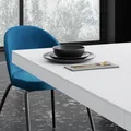 Produktbild: Design Couchtisch Tisch HLU-111 Weiß MATT / HOCHGLANZ Schublade höhenverstellbar ausziehbar Esstisch