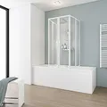 Produktbild: Schulte Badewannenaufsatz D1700 2 x 3-tlg. 104 x 80 cm