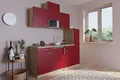 Produktbild: Küche Miniküche Singleküche Küchenzeile Eiche  Rot Luis 180 cm Respekta