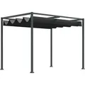 Produktbild: Outsunny Pergola Metall Polyester Schwarz 298L x 213B x 221H cm