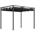Produktbild: Outsunny Pergola, Schwarz, Metall, Kunststoff, 213x221x298 cm, Sonnen- & Sichtschutz, Pavillons & Pergolas, Pergolas