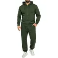 Produktbild: Höhenhorn Trainingsanzug Cozalp Herren Jogging Anzug für Männer Hausanzug Sport, Hochwertige Baumwolle, weiche Innenseite, angenehm warm grün XL