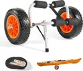 Produktbild: VEVOR Kajakwagen, 90 kg, faltbarer Kanuwagen mit 25,4 cm Vollgummireifen & 1 Ratschengurt, Bootswagen zum Transportieren von Kajaks, Kanus, Paddleboards, Jon-Booten, 620x350x325 mm