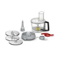 Produktbild: Bosch Zubehör-Set VeggieLove Plus MUZ9VLP1, Multimixer, drei Scheiben (Schneidwendescheibe, Raspelwendescheibe, Reibscheibe mittelfein), Hackmesser, Zitruspresse, für Küchenmaschine Serie 8
