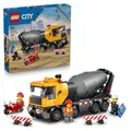 Produktbild: LEGO City Betonmischer - Lehrreiches Baufahrzeug Spielzeug mit 3 Minifiguren, drehbarer Trommel & Ausgießfunktion - Geburtstagsgeschenk für Jungen ab 7 Jahren - 60478