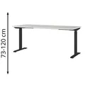 Produktbild: Germania Schreibtisch Agenda, 7909-581, lichtgrau, elektrisch höhenverstellbar, 180 x 73-120 x 80cm