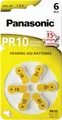 Produktbild: Panasonic PR 10 Hörgerätezellen Zinc Air 6er Rad