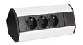 Produktbild: DesignLight CORNERBOX Aluminium SchuKo 3-Fach/Ecksteckdose/Mehrfachsteckdose