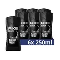 Produktbild: Axe 3-in-1 Duschgel & Shampoo Black für langanhaltende Frische Duft 6 x 250 ml