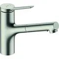 Produktbild: hansgrohe Zesis M33 Einhebel-Küchenmischer 150, Ausziehbrause, 2 Strahlarten, 74820800, Farbe: Edelstahl-finish