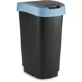 Produktbild: Swingeimer Abfalleimer Mülleimer Müllbehälter Twist 50 l blau mit Schwingdeckel