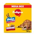 Produktbild: Pedigree Multipack 780 g mit 24 Rodeo Duos Huhn & Bacon Geschmack, 4 Jumbone Rind & Geflügel Geschmack