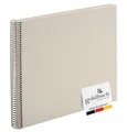 Produktbild: goldbuch 25 323 Spiralalbum Bella Vista, Foto Album 35 x 30 x 1,5 cm - Spirale ⌀ 2,8 cm, Fotoalbum, 40 weiße Seiten, Erinnerungsalbum aus Leinen, Fotobuch für Bilder und Fotos zum Einkleben, Sandgrau