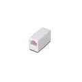 Produktbild: DIGITUS at-A 8/8 – RJ45 Kupplung Cat 5e – 1 Stück – LAN Kabel Verlängerung – Cat5e Verbinder Ungeschirmt – PoE Kompatibel – Modulare Kupplung – Für Switch, DSL, Modem, Router, PC – Weiß