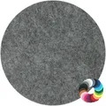 Produktbild: BIASTO Getränkeuntersetzer Runder Filz-Untersetzer, Scheibe, Größenwahl, Farbwahl, Zubehör für Gläser, Vasen, Tassen, Teller, Tische, Gläser, Weingläser, Cocktails, Flaschen, Schalen, Tischdeko, Blumentopf, Inhalt: jeweils 1 Stück, einfach Mix mischen und Wunschkombination bestellen. grau Ø 15 cm x 15 cm x 0,3 cm x 15 cm