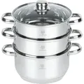 Produktbild: Karl Hausmann Dampfgarer 2,4L Dampf Kochtopf 18cm Mantykocher Dampfkocher Gemüse-/ Kartoffeldämpfer