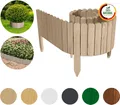 Produktbild: Floranica Rollborder Flexibler Holzzaun Rolborder 200 x 20 cm Unbehandelt Beeteinfassung Rasenkante Gartenzaun Holz Dekozaun Mini Zaun