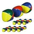 Produktbild: Relaxdays Jonglierbälle, 24er Set, Ø 65 mm, Anfänger & Profis, PVC, Sandfüllung, Jongliersäcke Kinder & Erwachsene, bunt