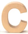 Produktbild: Papp Buchstabe C 17,5x5,5cm Alphabet Initialien Deko PappArt Druckbuchstabe