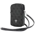 Produktbild: CG Mobile Guess Handytasche GUWBZP4GFTSK Schwarzk Zip 4G Triangle iPhone 12, iPhone 13 Kunstleder Saffiano-Leder Goldenes 4G-Logo Goldbeschläge Dreieck