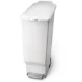 Produktbild: simplehuman 40 Liter schmal Treteimer, weißer Kunststoff - 16,5x16,5x28 cm; CW1362 - Weiß