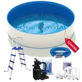 Produktbild: Ø 2,50 x 1,20 m Pool SET KOMFORT+ rund - 0,6mm Stahl + 0,8mm Folie Einhängebiese