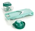 Produktbild: Genius Nicer Dicer Fusion Slicer Set Speed Gemüseschneider Gurkenhobel - Verstellbarer Hobel mit V-Klinge aus Edelstahl - Mandoline mit Julienne-schneider