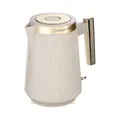 Produktbild: Russell Hobbs Wasserkocher [1,7L, 2400W] Brontë Stone (Mattes Design, Goldakzente, Ausgusstülle, Wasserstandsanzeige, Herausnehmbarer Kalkfilter, Beleuchtung, Deckelöffnung per Knopfdruck) 26751-70