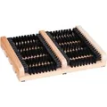 Produktbild: Relaxdays Schuhabstreifer Holz Natur Schwarz Rutschfest 5,5 cm x 36 cm x 26 cm 1,1 kg