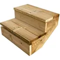 Produktbild: Vinuovo Terrassentreppe Holz 2 Stufen 60cm mit Setzstufen