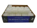 Produktbild: safe candle Nightlights Teelichter, transparente Polycarbonathülle, 8 Stunden Brenndauer, 50 Stück