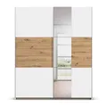 Produktbild: Schwebetürenschrank - alpinweiß - Artisan Eiche - 175 cm Kleiderschrank Schrank